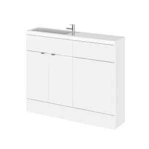 1100mm Combination - Compact - Hudson Reed CBI101 Gloss White, White colour ,image 1