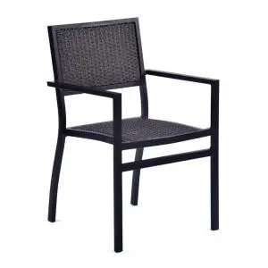 Oxford 850 x 560 Rattan Arm Chair -Grey