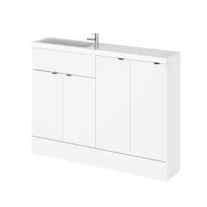 1200mm Combination - Compact - Hudson Reed CBI125 Gloss White, White colour ,image 1