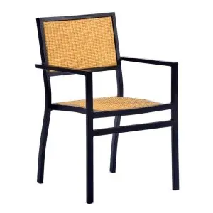 Oxford 850 x 560 Rattan Arm Chair  - Teak look