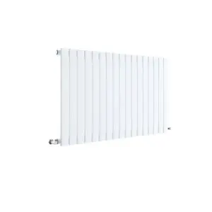 Horizontal Single Panel Radiator 600 x 992 - Hudson Reed HLW56 Satin White, White colour ,image 1