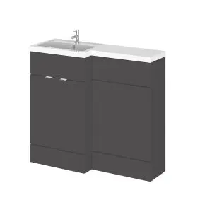 1000mm Left Hand Combination - Hudson Reed CBI926 Gloss Grey, Grey colour ,image 1