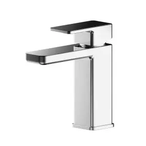 Mini Basin Mixer With Push Button Waste - Nuie WIN315 Chrome, Chrome colour ,image 1