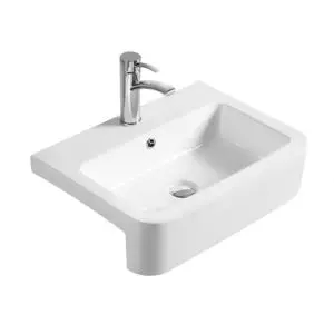 Semi-recessed basin - Hudson Reed NBV171 White, White colour ,image 1