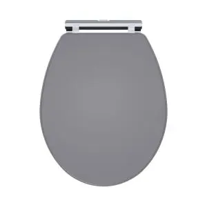 Soft Close Wooden Toilet Seat - Nuie CLA299 Grey, Grey colour ,image 1