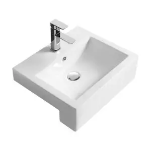 Semi-recessed basin - Hudson Reed NBV172 White, White colour ,image 1