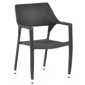 Oasis Rattan Stacking Arm Chair (Without Cushion) - Grey