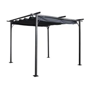 Prague Pergola 3.5X3.5M Grey Gazebo, Grey colour ,image 1