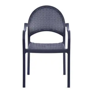 Leisure Bench 630 x 890 Synthetic Rattan Arm Chair - Anthracite