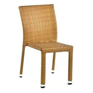 Lagos 830 x 420 Rattan Side Chair - Light Brown