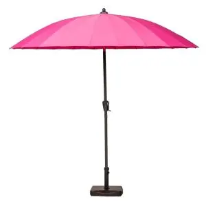 2.7M Pink Crank And Tilt Shanghai Parasol (38Mm Pole, 24 Ribs), Pink colour ,image 1