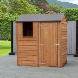 Overlap 6 x 4 Single Door Reverse Apex Shed