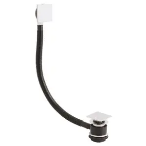 Push Button Bath Waste - Hudson Reed EK308 Chrome, Chrome colour ,image 1