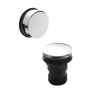 Push Button Bath Waste - Hudson Reed E327 Chrome, Chrome colour ,image 1