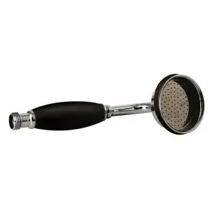 Large Traditional Handset - Hudson Reed A4150G Chrome/Black, Black colour ,image 1