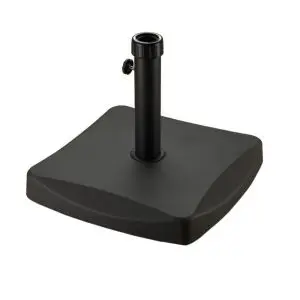 Black Polycrete Outdoor Parasol Base 25Kg Square, Black colour ,image 1