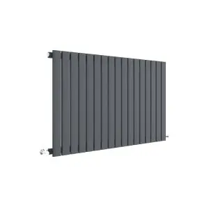 Horizontal Single Panel Radiator 600 x 992 - Hudson Reed HLA56 Anthracite, Anthracite colour ,image 1