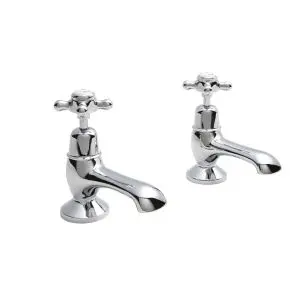 Bath Taps - Hudson Reed BC302DX Chrome, Chrome & White colour ,image 1