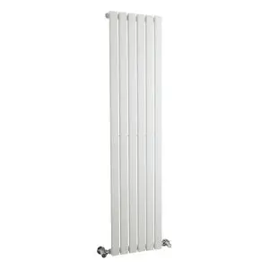 Single Panel Designer Radiator - Hudson Reed HLW41 White, White colour ,image 1