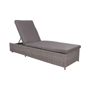 Paris Adjustable Sunlounger, Grey colour ,image 1