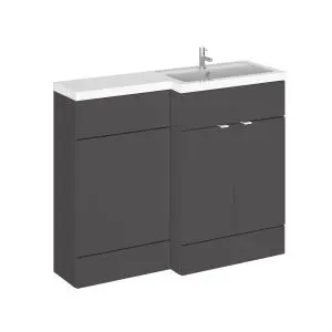 1100mm Right Hand Combination - Hudson Reed CBI903 Gloss Grey