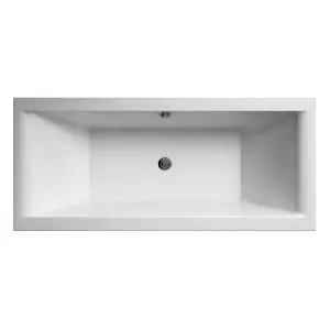 Square Double Ended Bath 1700 x 750mm - Nuie NBA210 White, White colour ,image 1