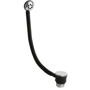 Push Button Bath Waste - Hudson Reed EK321 Chrome, Chrome colour ,image 1