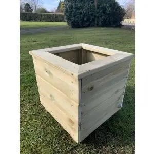 Square Planter By Churnet Valley, Wood colour ,image 1