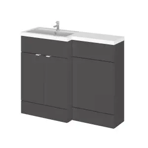 1100mm Left Hand Combination - Hudson Reed CBI902 Gloss Grey