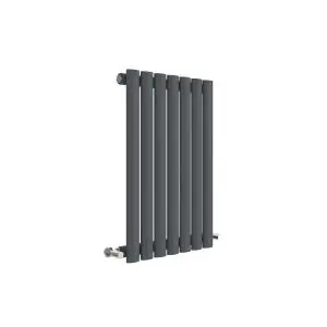 Horizontal Single Panel Radiator 600 x 412 - Hudson Reed HLA37 Anthracite, Anthracite colour ,image 1