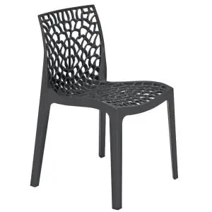 Neptune Plastic Garden Chair - Anthracite