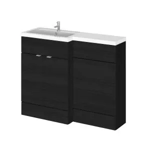 1100mm Left Hand Combination - Hudson Reed CBI602 Charcoal Black