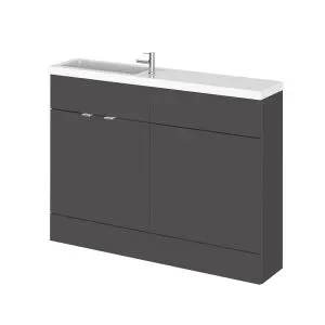 1200mm Combination - Compact - Hudson Reed CBI908 Gloss Grey, Grey colour ,image 1