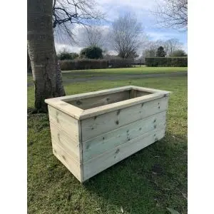 Rectangular Planter By Churnet Valley, Wood colour ,image 1