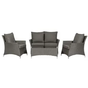 Paris 4 Seater 4Pc Lounging Coffee Set, Grey colour ,image 1