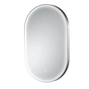 Polished Chrome Frame LED Mirror - 800 x 500mm - Hudson Reed LQ763 Chrome, Chrome colour ,image 1