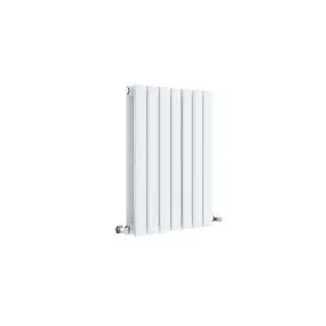 Horizontal Double Panel Radiator 600 x 412 - Hudson Reed HLW54D Satin White, White colour ,image 1