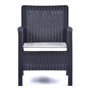 Madrid 800 x 660 Rattan Tub Armchair - Anthracite