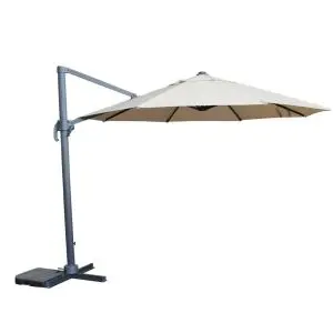 3.5M Round Roma Cantilever Parasol Sun Shade Umbrella Brown, Brown colour ,image 1