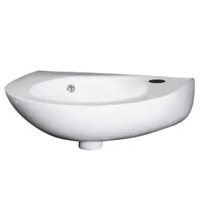 350mm Wall Hung Basin - Nuie NCU932 White, White colour ,image 1