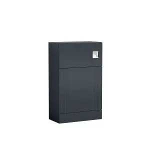 500mm WC Unit - Nuie FLT1441 Black, Black colour ,image 1