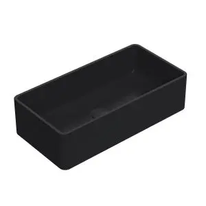 Rectangular Vessel - Hudson Reed NBV480 Matt Black, Black colour ,image 1