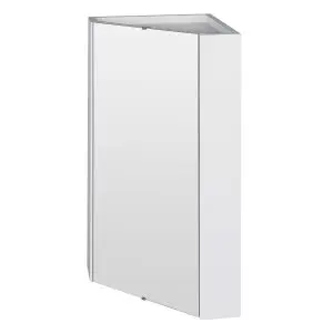 Corner Mirror Cabinet - Nuie NVC118 Gloss White, White colour ,image 1