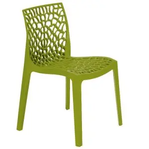 Neptune Plastic Garden Chair - Anise Green
