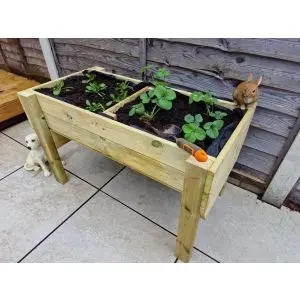 1.5M Raised Veg Trug By Churnet Valley, Wood colour ,image 1