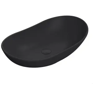 Round Vessel - Hudson Reed NBV459 Matt Black, Black colour ,image 1