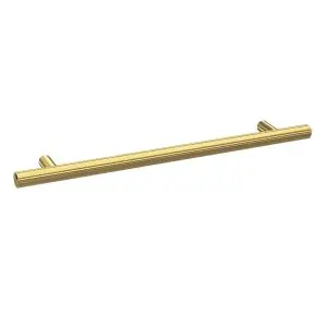 Knurled Bar Handle 192mm - Hudson Reed H032 Brushed Brass, Brass colour ,image 1