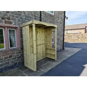 Medium Poly Smoking Shelter By Churnet Valley, Wood colour ,image 1