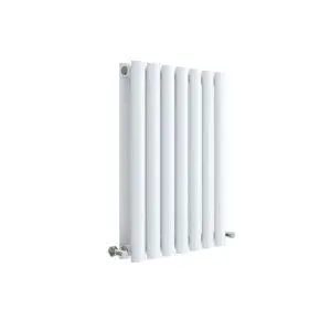 Horizontal Double Panel Radiator 600 x 412 - Hudson Reed HL337D White High Gloss, White colour ,image 1