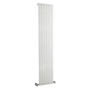 Single Panel Designer Radiator - Hudson Reed HLW42 White, White colour ,image 1
